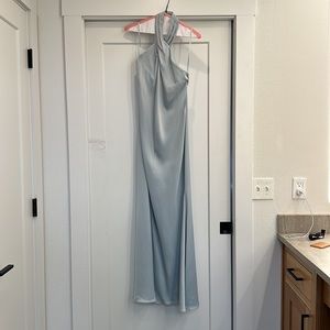 Light blue BHLDN silk maxi size 0